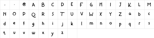 She Is Gone Regular  glyph index