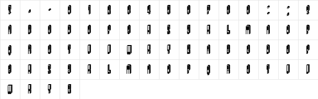Audience Regular  glyph index