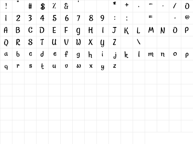 2Peas Scrumptious Regular  glyph index