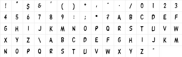 Pester 1 Regular  glyph index