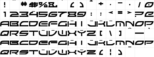 Colony Wars Normal  glyph index