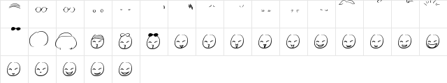 Mini Smile Regular  glyph index