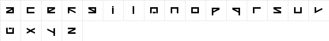 Zeta Regular  glyph index