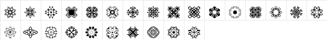 Dingalights Regular  glyph index