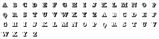 FleuronsInitials Regular  glyph index