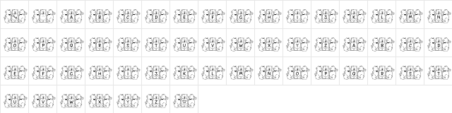 FL Beary Good Friends Regular  glyph index