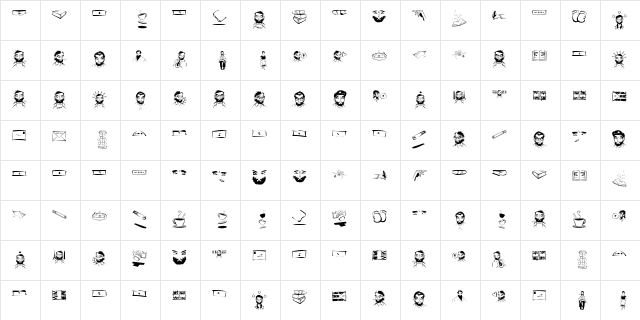 SLCortazar Regular  glyph index