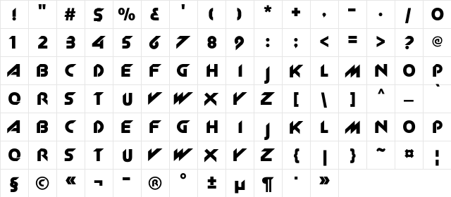 NewZelekC Regular  glyph index