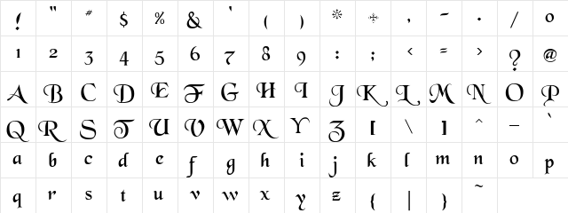 Cherries Black Regular  glyph index