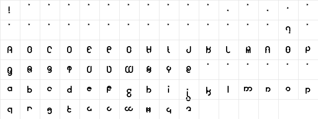 Misilim Regular  glyph index