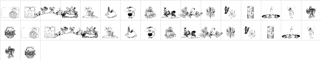 KR Easter 2002 Regular  glyph index