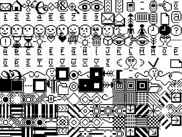 UF Mr. Pixel Tools Regular  glyph index