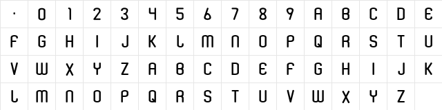 Adidas Unity Regular  glyph index