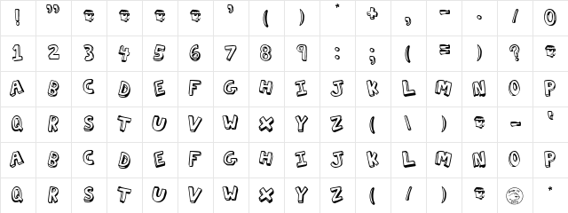 Action Jackson Regular  glyph index