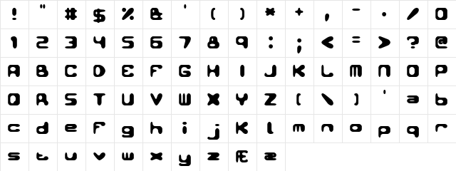 Conduit 2 BRK Regular  glyph index