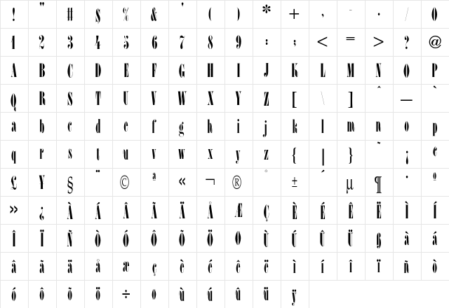 L SCCondensed  glyph index