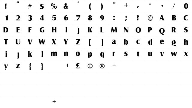 NautoSSK Regular  glyph index