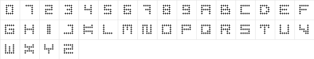 Kaktus Regular  glyph index