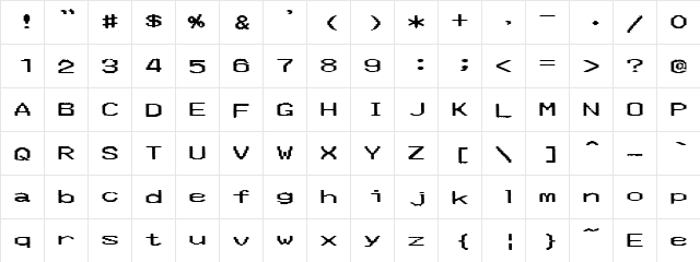 Merchant Copy Wide Regular  glyph index