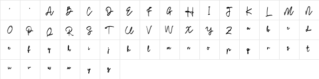 DarkLand Regular  glyph index