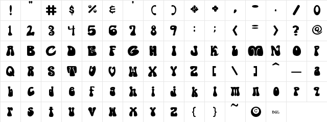Shagadelic - ( Bold  glyph index