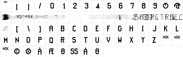 BurieDog SeaBottom  glyph index