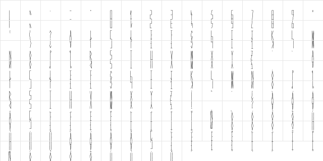 JMH Celaeno Runa Regular  glyph index