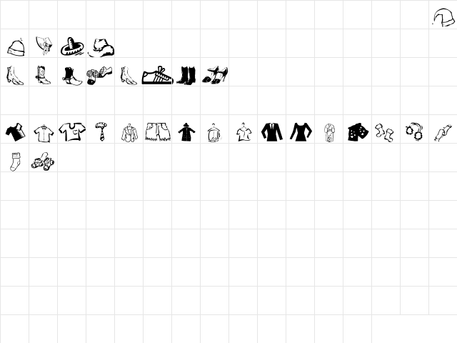 NewWGL4Font Regular  glyph index