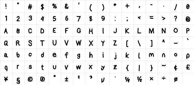 AppleStorm Xbd  glyph index