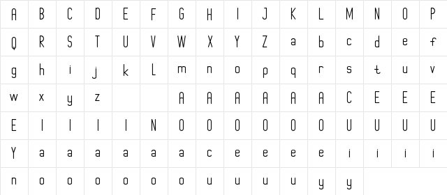 Jane Saloman Demo Regular  glyph index
