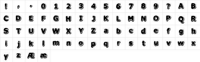 Hillock (BRK) Regular  glyph index