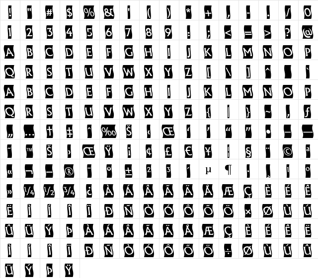 a_AlgidusCmWv Regular  glyph index