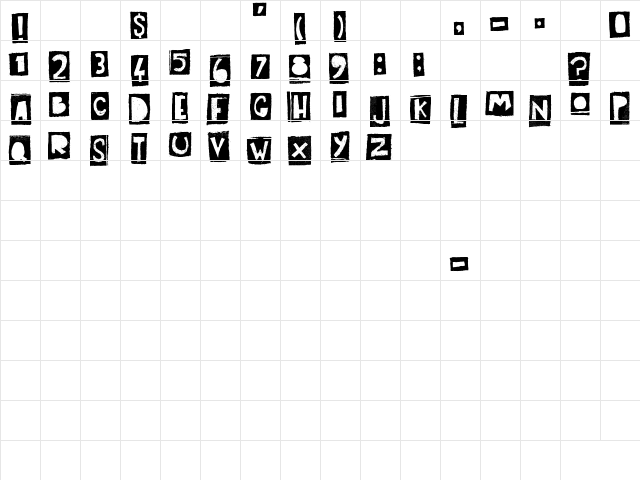 Art Post Regular  glyph index