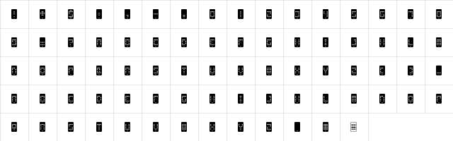 iphont Regular  glyph index