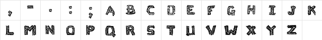 Flak Jacket Regular  glyph index