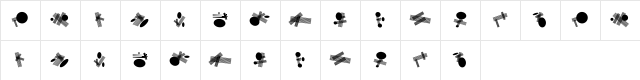 Circle and Line Regular  glyph index