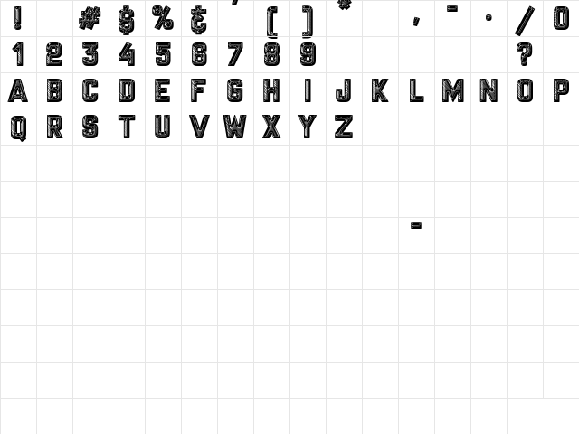 Silver Medal Regular  glyph index