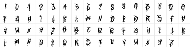 PWXmas2015 Medium  glyph index