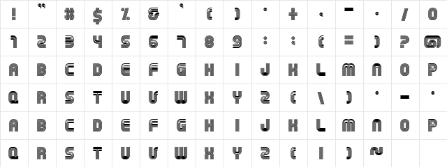 Millennium 5lines  glyph index