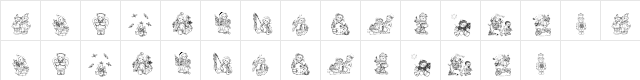 KR Holiday Teddies Two Regular  glyph index