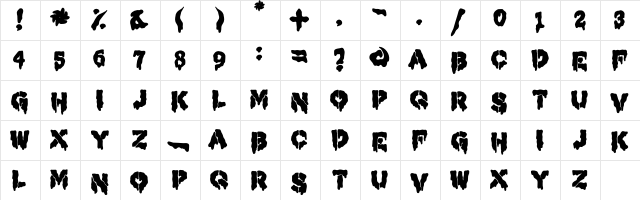 MXCLOAK Regular  glyph index