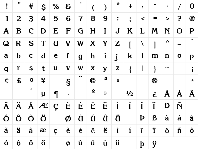 Moving Out 3 Regular  glyph index