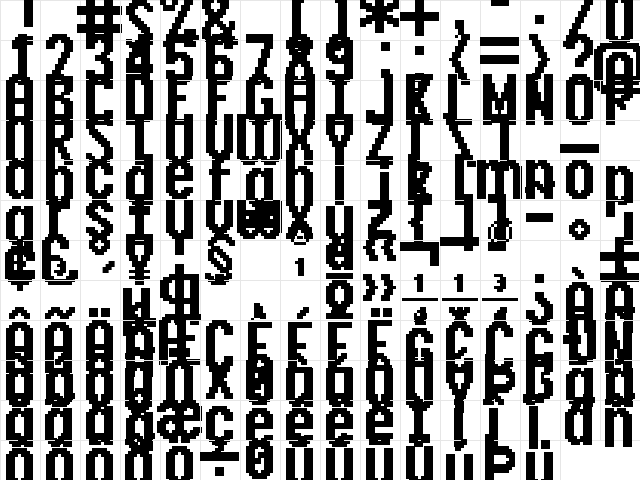 natzke 17_67 Regular  glyph index