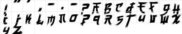 Manga Style Regular  glyph index