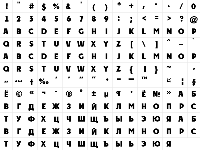 a_PlakatTitul ExtraBold  glyph index