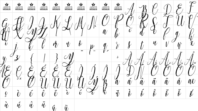 Love is the Law Personal Use Regular  glyph index