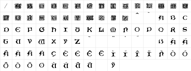 Jeff-Nichols Regular  glyph index