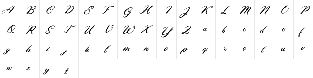 Ellena FREE Regular  glyph index