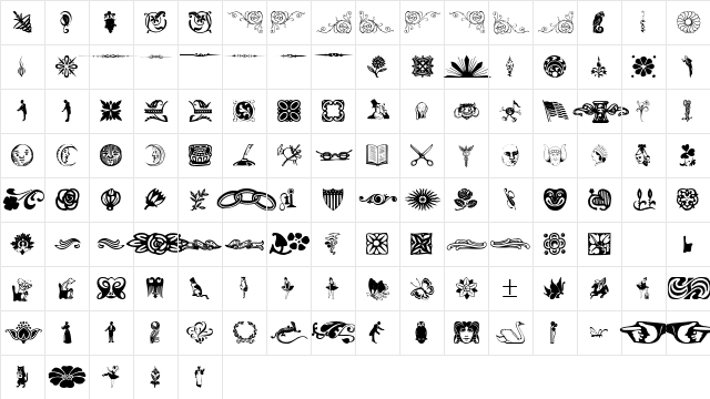 CoolDings Regular  glyph index