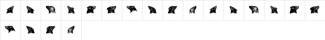 Dogs Regular  glyph index